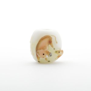 画像4: 新井克仁　「いのしし親子　とんぼ玉　台付」