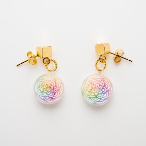 画像1: 涌井梓「ピアス：パステルフラワー」