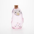 涌井梓「ガラス瓶：ふくろうピンク」