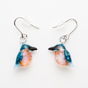 画像1: 涌井梓「ピアス：カワセミ」