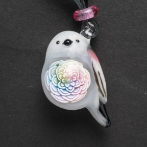 画像2: 涌井梓「ペンダント：パステルフラワーシマエナガ」
