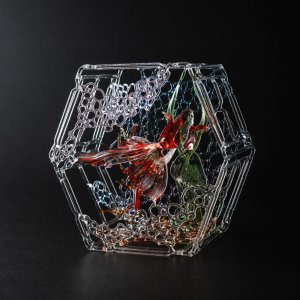 画像1: 色華硝子工房「金魚の回遊」