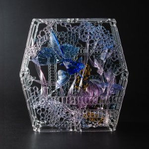 画像1: 色華硝子工房「金魚の回遊」