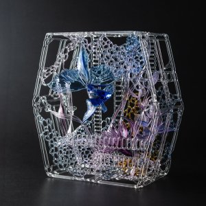 画像2: 色華硝子工房「金魚の回遊」