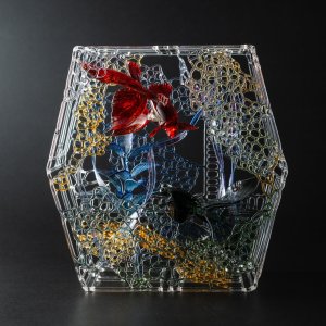 画像1: 色華硝子工房「金魚の回遊」