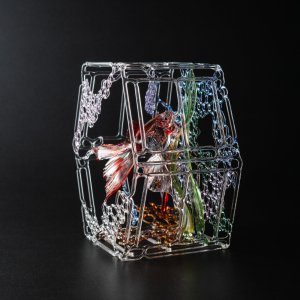 画像2: 色華硝子工房「金魚の回遊」