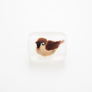 画像1: 坂上友弥「ふくらすずめ帯留め」