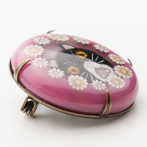 画像3: 古木晶子「ねこをのぞく時 ブローチ」