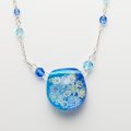 稲沢越子 「flower garden-drop pendant-blue  SV925」