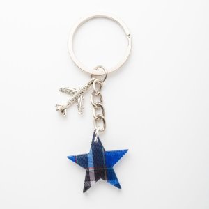 画像1: KOBE TARTAN　アクリルキーホルダー 星と飛行機