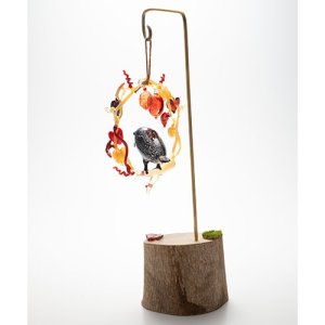 画像3: 清藤智子「カラスとカラスウリのリース」