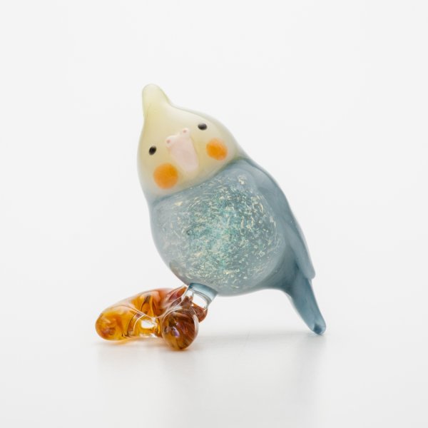 画像1: 涌井梓「オブジェ：オカメインコ」 (1)