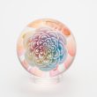 画像1: 涌井梓「マーブル：赤いお花とパステルフラワーφ26.5mm」 (1)