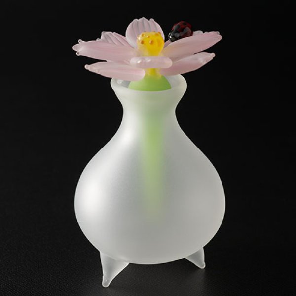 画像2: 渡邉恵子 「コスモスとてんとうむし 2ピンク」 (2)